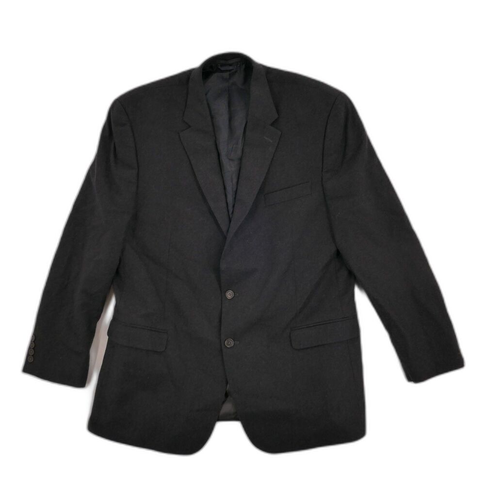 Lauren Ralph Lauren 46L Cashmere Wool Blend Men's Blazer Charcoal Gray Career